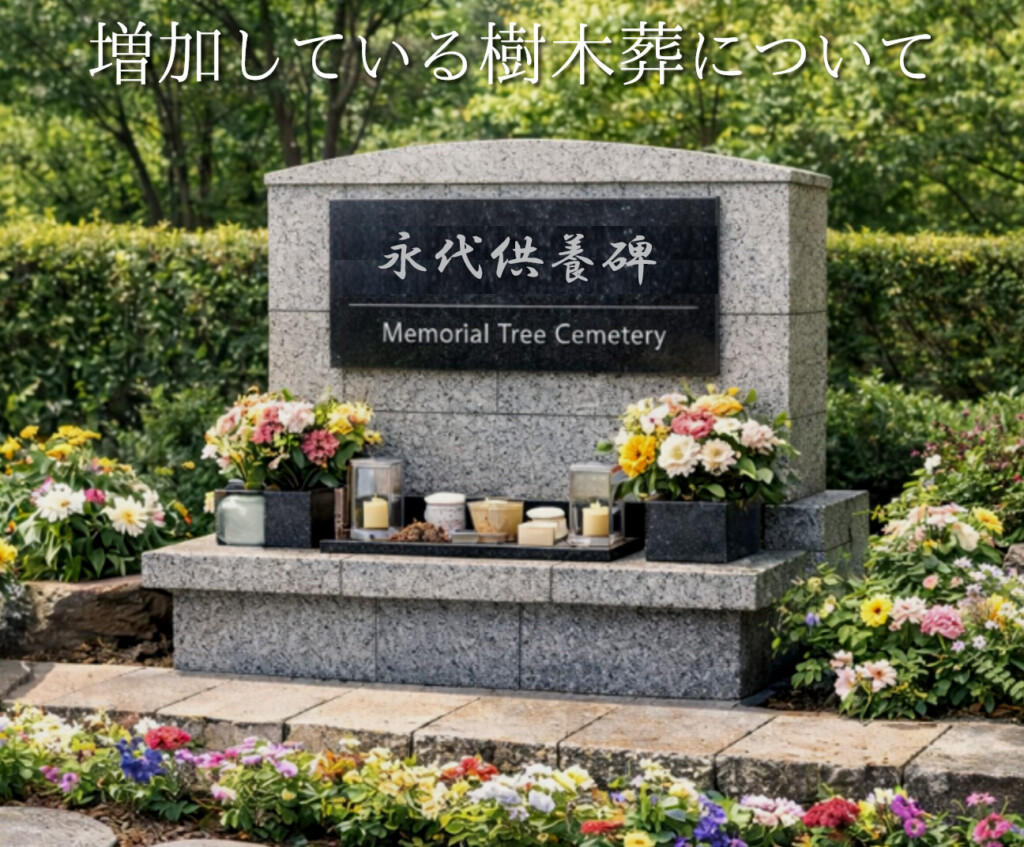 堺市で検討できる樹木葬について、供養の特徴や選ばれる理由を分かりやすく解説する記事用の画像です。