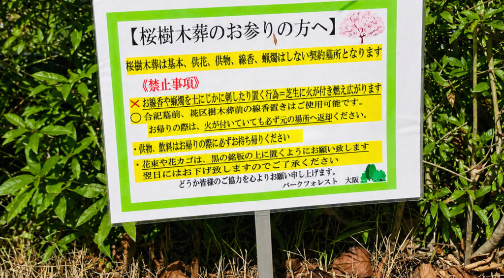 堺市で家族葬後の供養として選ばれるパークフォレスト大阪の樹木葬エリアの様子